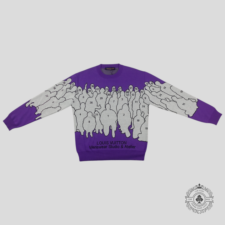 Louis Vuitton Menswear Studio & Atelier Jacquard Sweater in Purple