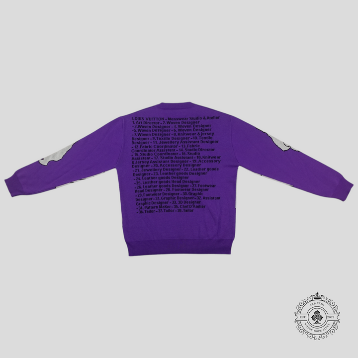 Louis Vuitton Menswear Studio & Atelier Jacquard Sweater in Purple