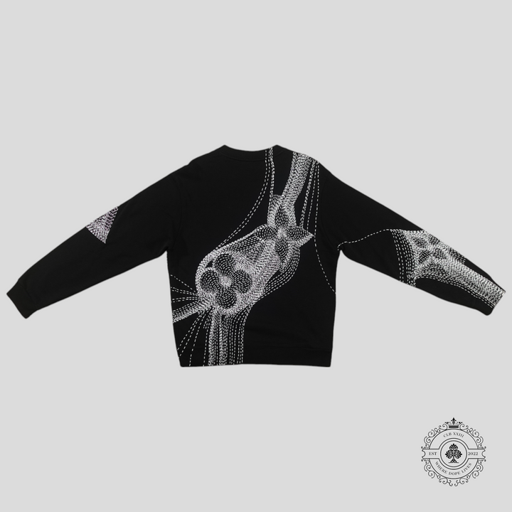Louis Vuitton Flower Print Sweatshirt in Black