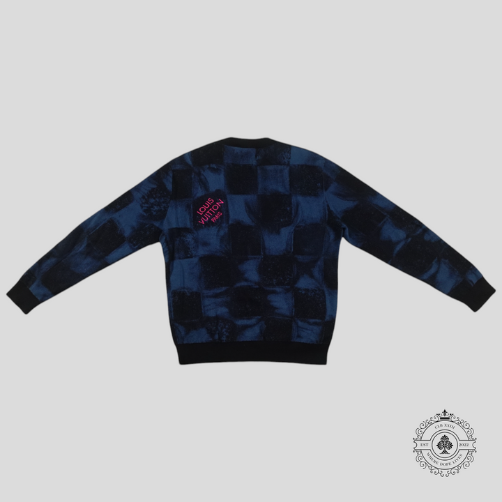 Louis Vuitton Damier Salt Sweater in Blue/Black