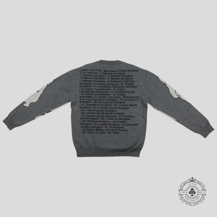 Louis Vuitton Menswear Studio & Atelier Jacquard Sweater in Grey