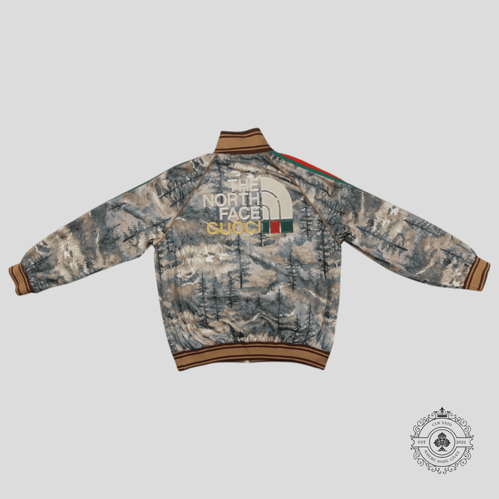 Gucci X The North Face Forest Print Technical Jacket in Multicolor