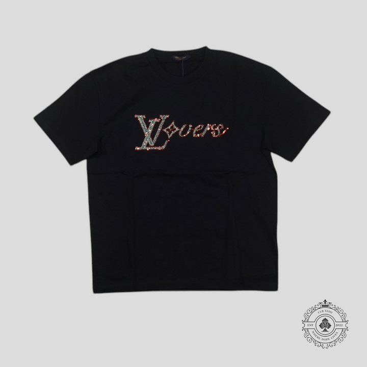 LOUIS VUITTON LV Lovers Embellished T-Shirt Black | Men | Designer Collection