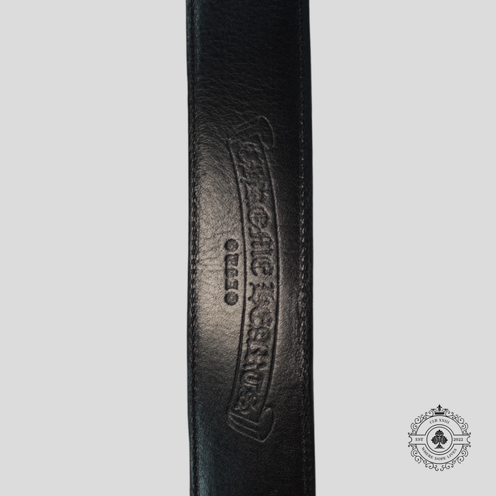 Chrome Hearts Silver Roller Belt in Black