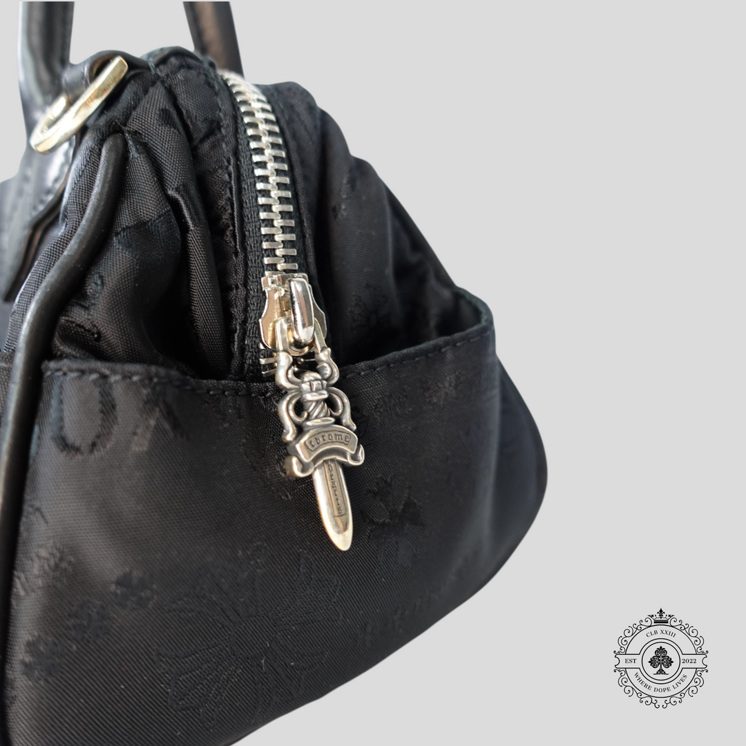 Chrome Hearts Multi Motif Nylon Mini Handbag in Black