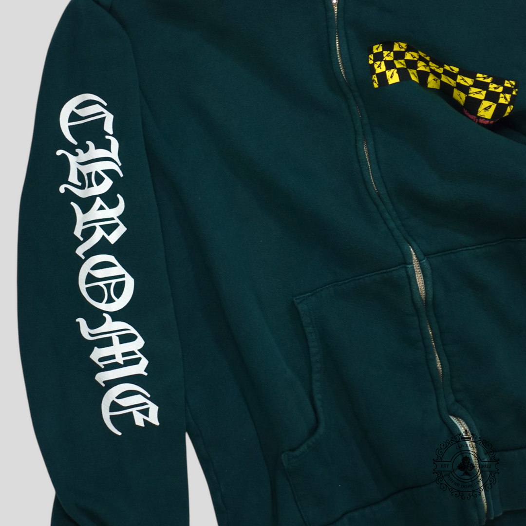 Chrome Hearts Matty Boy Antidote Zip Up Hoodie in Green