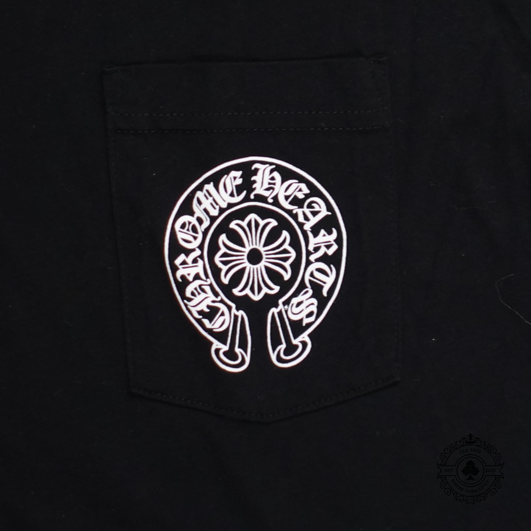 Chrome Hearts London Exclusive Horseshoe Pocket Tee in Black