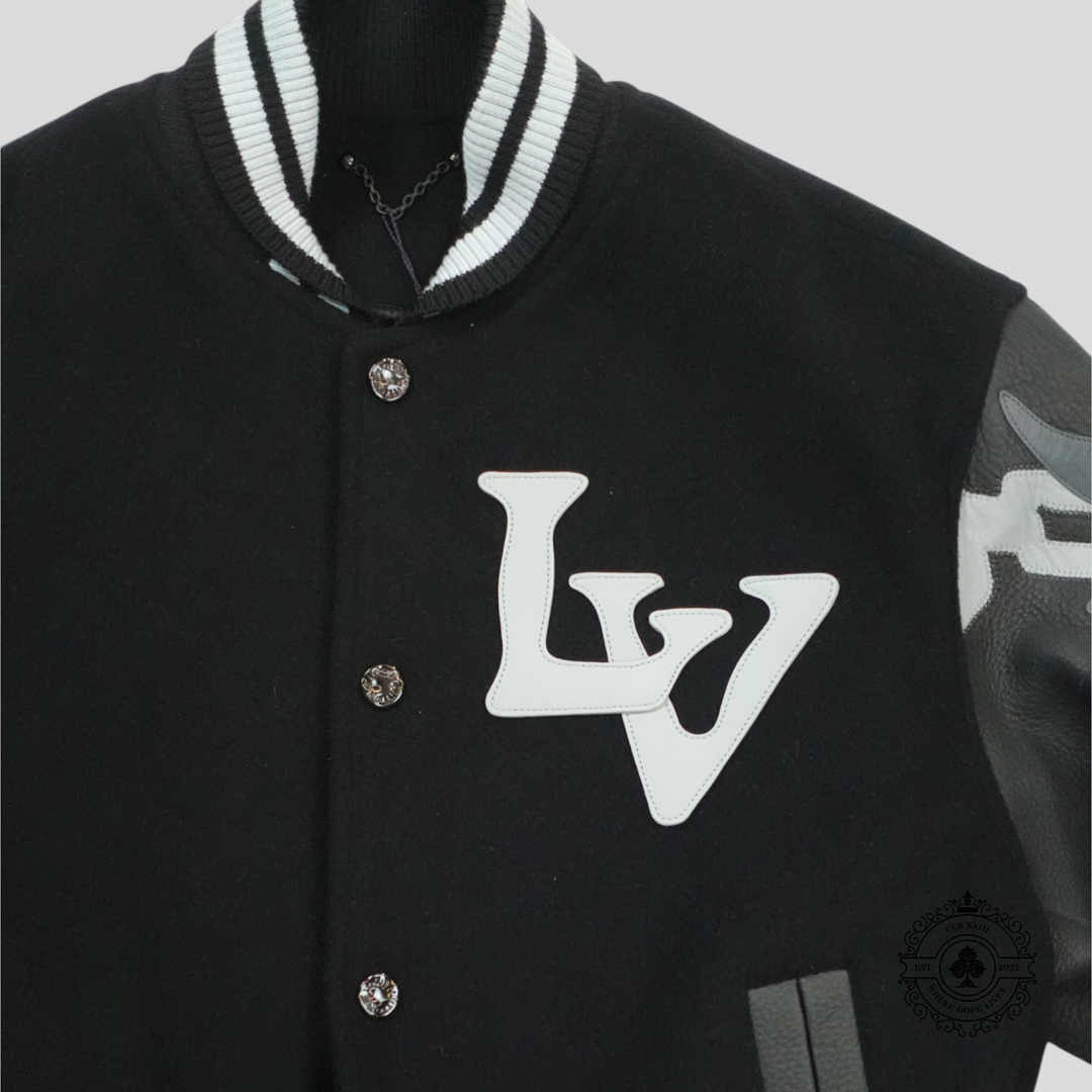 Louis Vuitton Chains Camo Varsity Jacket in Black