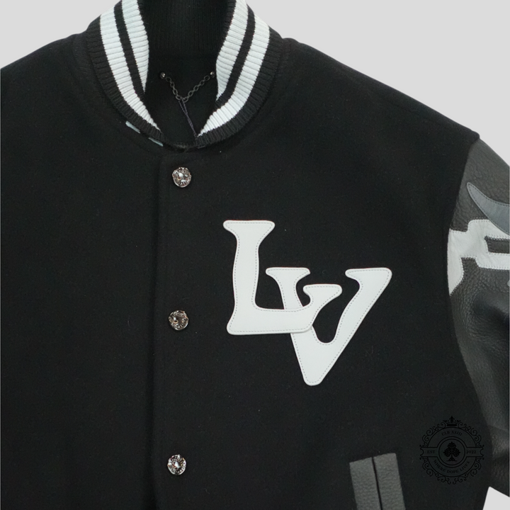 Louis Vuitton Chains Camo Varsity Jacket in Black
