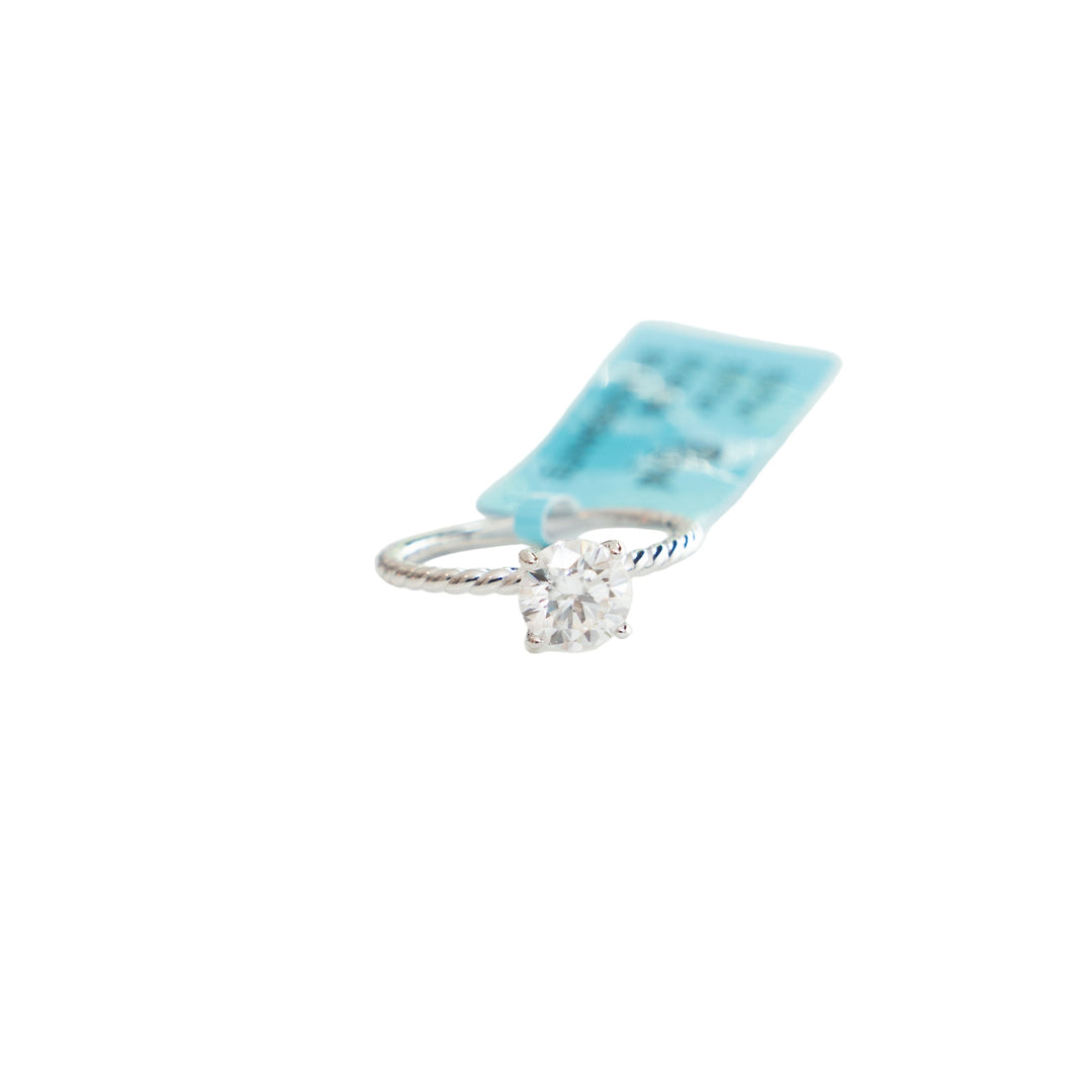 925 Silver Moissanite Cable Engagement Ring – Size 7 – 1.32 cttw
