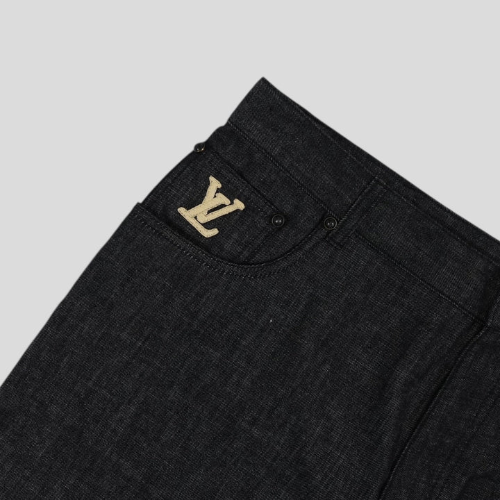 Louis Vuitton Raffia Chambray Shorts in Black
