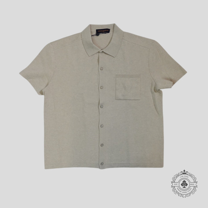 Louis Vuitton Safari Monogram Knit Shirt in Khaki
