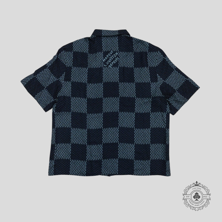 Louis Vuitton Damier Silk Shirt in Blue