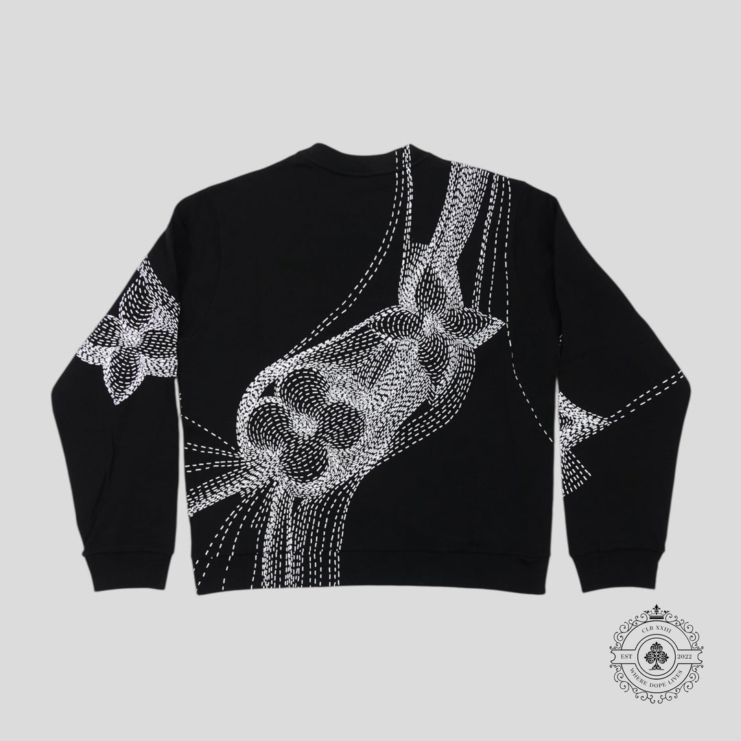 Louis Vuitton Flower Print Sweatshirt in Black