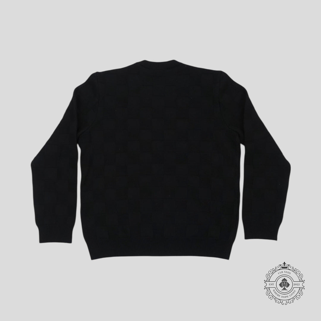 Louis Vuitton Damier Pearl Embroidered Pullover in Black