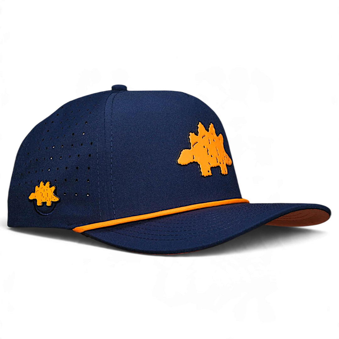 Dino Nugget Golf Hat | Snapback Cap | Built-in Magnetic Ball Marker Holder + Marker Included | Dinosaur Chicken | Adjustable