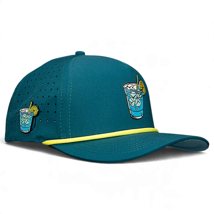 Water Hazard Golf Hat | Snapback Cap | Built-in Magnetic Ball Marker Holder + Marker Included | Adjustable