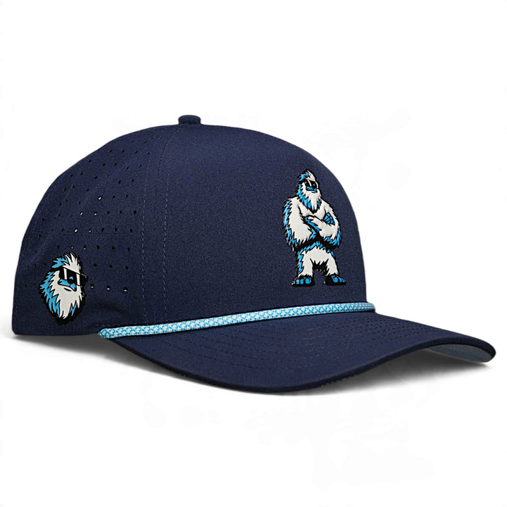 Zero Chill Yeti Golf Hat | Snapback Cap | Built-in Magnetic Ball Marker Holder + Marker Included | Adjustable Navy Abominable Snowman