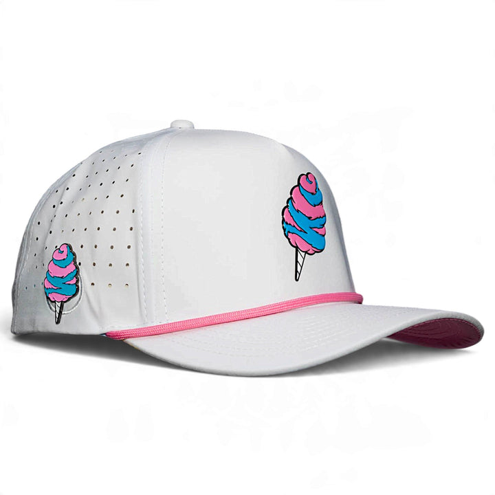 Sugar Rush Golf Hat | Snapback Cap | Built-in Magnetic Ball Marker Holder + Marker Included | Adjustable Cotton Candy