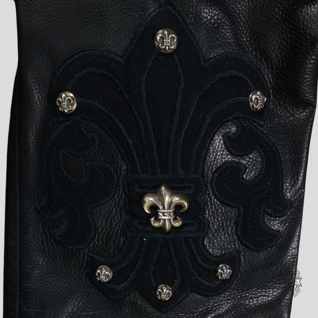Chrome Hearts Cross Patch Varsity Jacket in Black