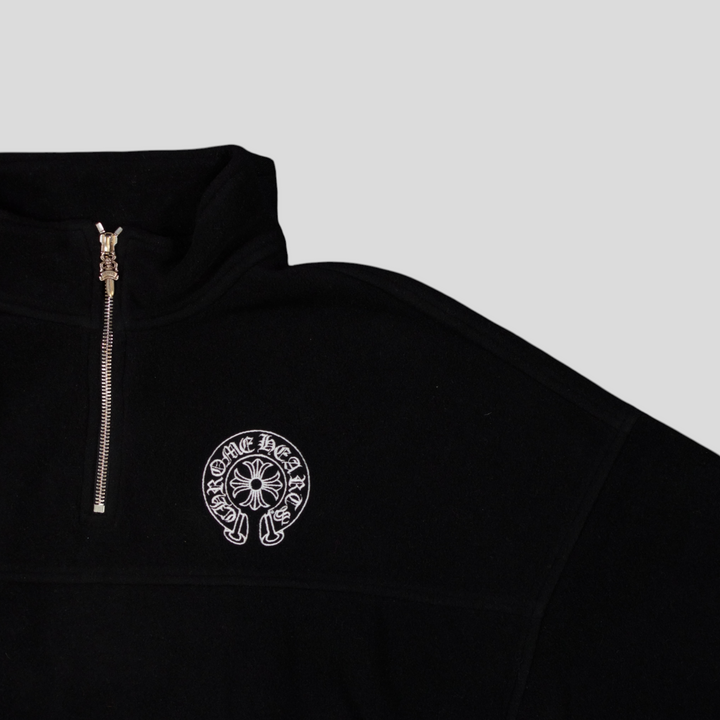 Chrome Hearts Fleece Quarter Zip in Black