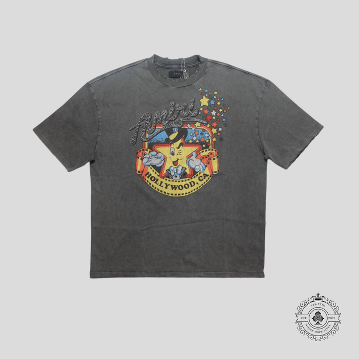 Amiri Mr. Hollywood Oversized T-Shirt in Grey
