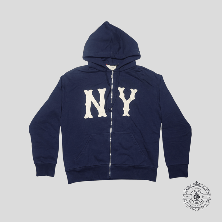 Gucci New York Yankees Zip Up Hoodie in Navy Blue