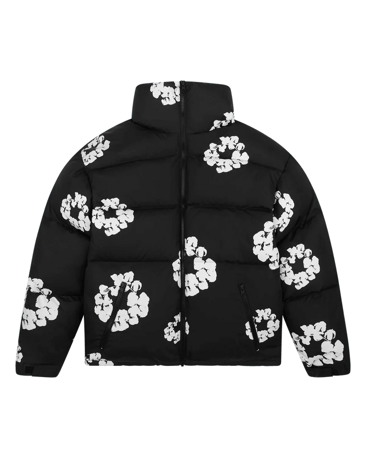 Denim Tears Cotton Wreath Puffer Jacket Black