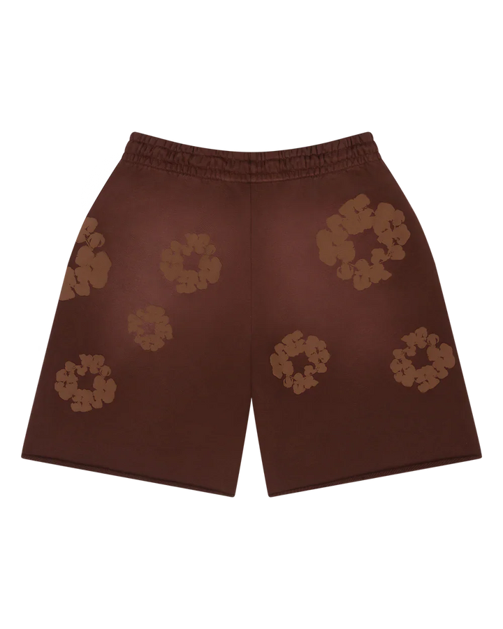 Denim Tears Mono Cotton Wreath Sweat Shorts Brown