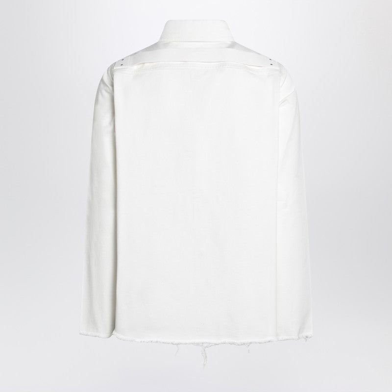 Drkshdw Shirt White In Cotton With Print Men
