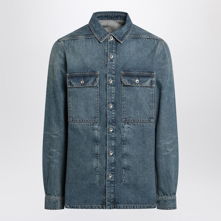 Drkshdw Shirt Blue Washed Effect In Denim Men