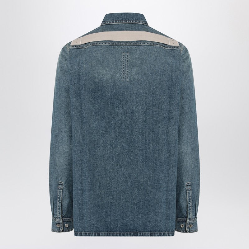 Drkshdw Shirt Blue Washed Effect In Denim Men