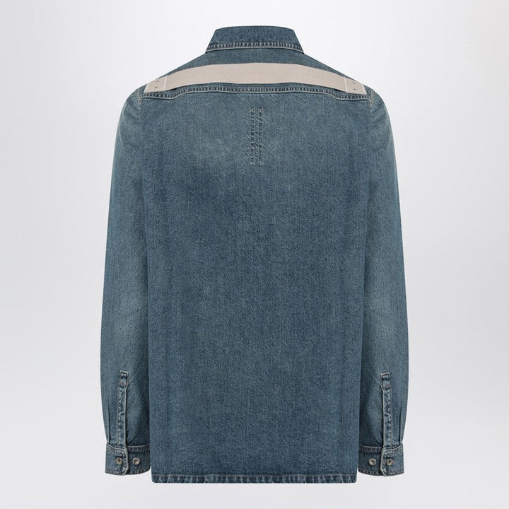 Drkshdw Shirt Blue Washed Effect In Denim Men