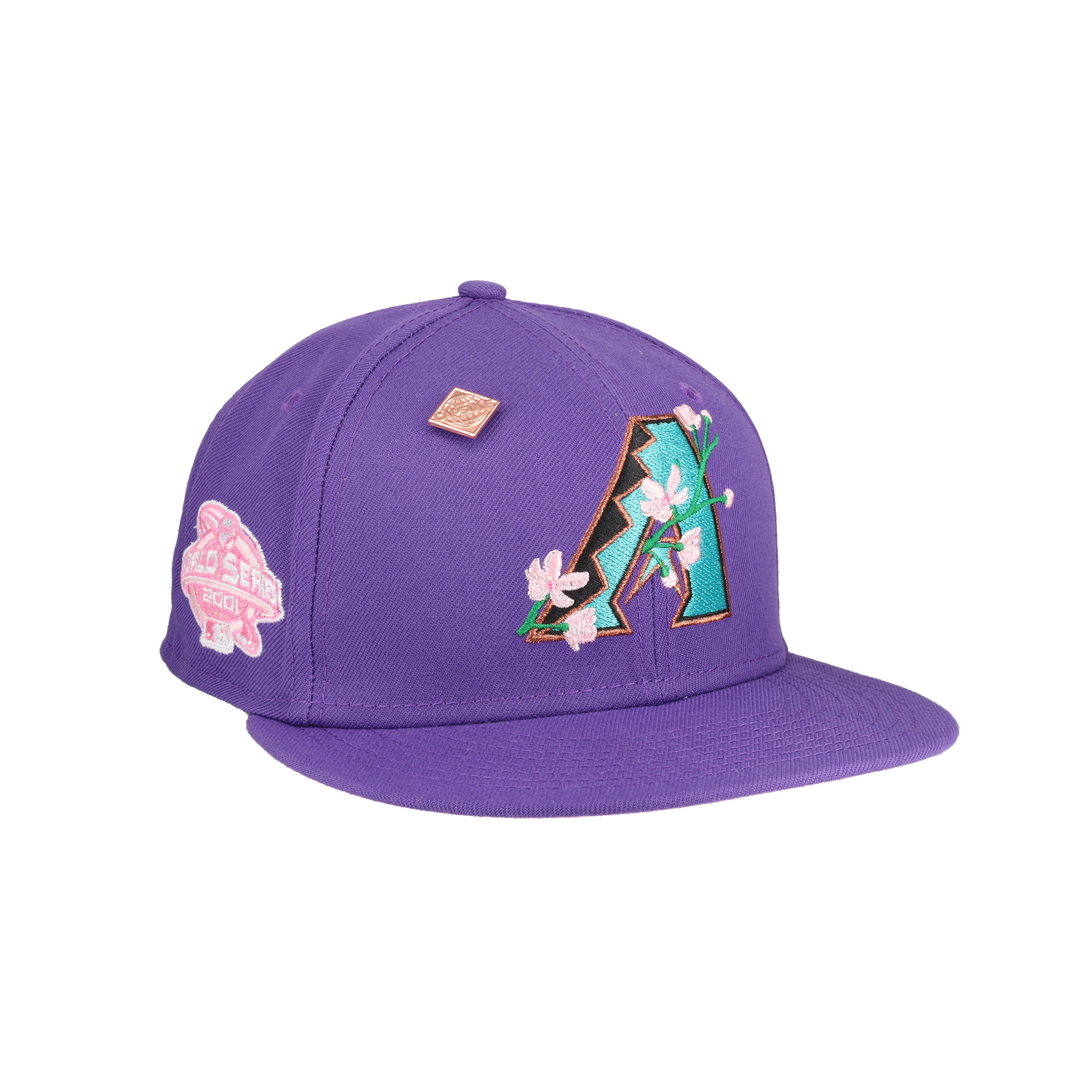 Arizona Diamondbacks Side Patch Bloom 2001 World Series Patch Fitted Hat