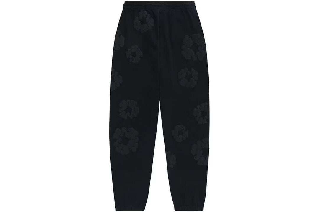 Denim Tears Cotton Wreath Sweatpants Black Monochrome