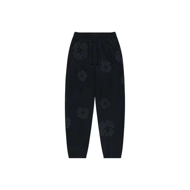 Denim Tears Cotton Wreath Sweatpants Black Monochrome
