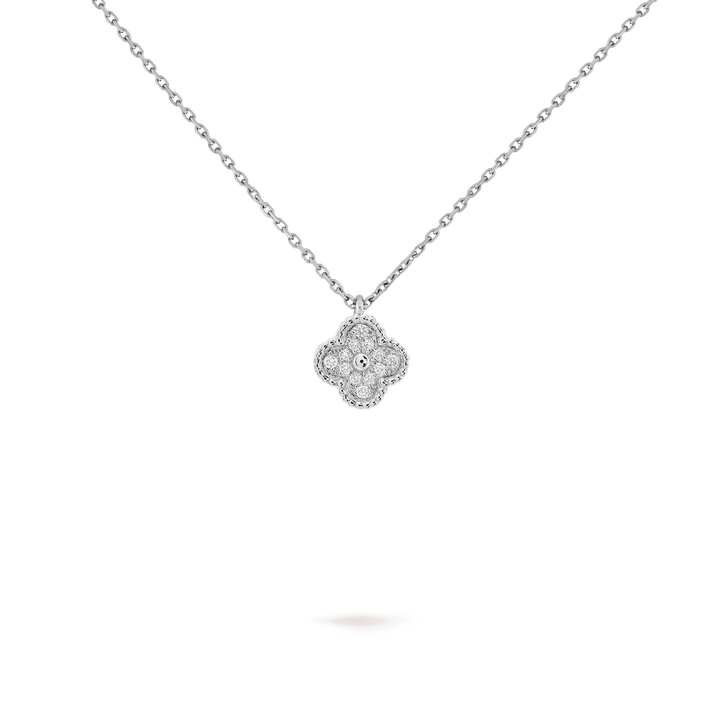 Van Cleef & Arpels Sweet Alhambra pendant 18K white gold, Diamond - Fine jewelry piece with elegant design.