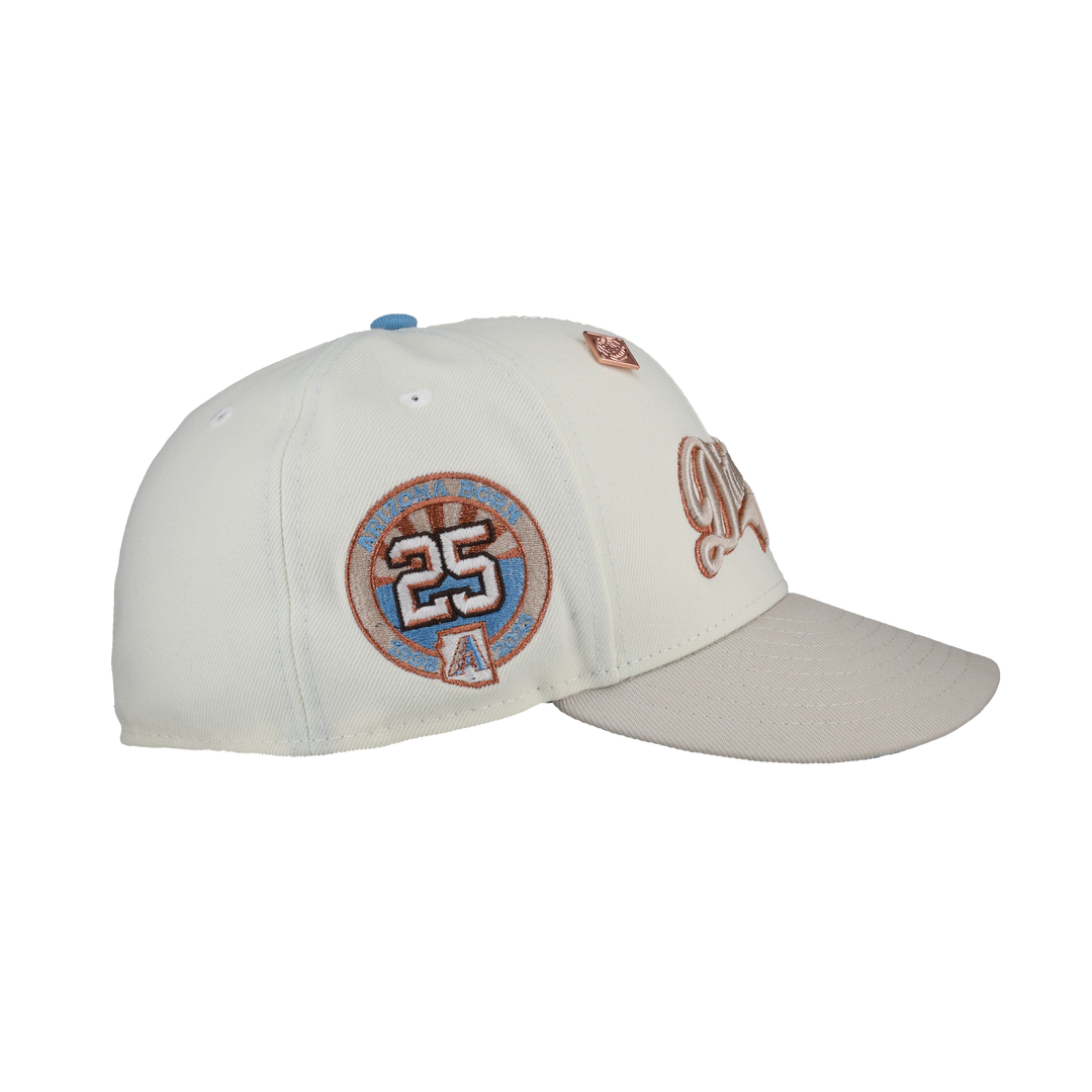 Arizona Diamondbacks 25th Anny Metallic Chrome/Stone 59Fifty Fitted Hat