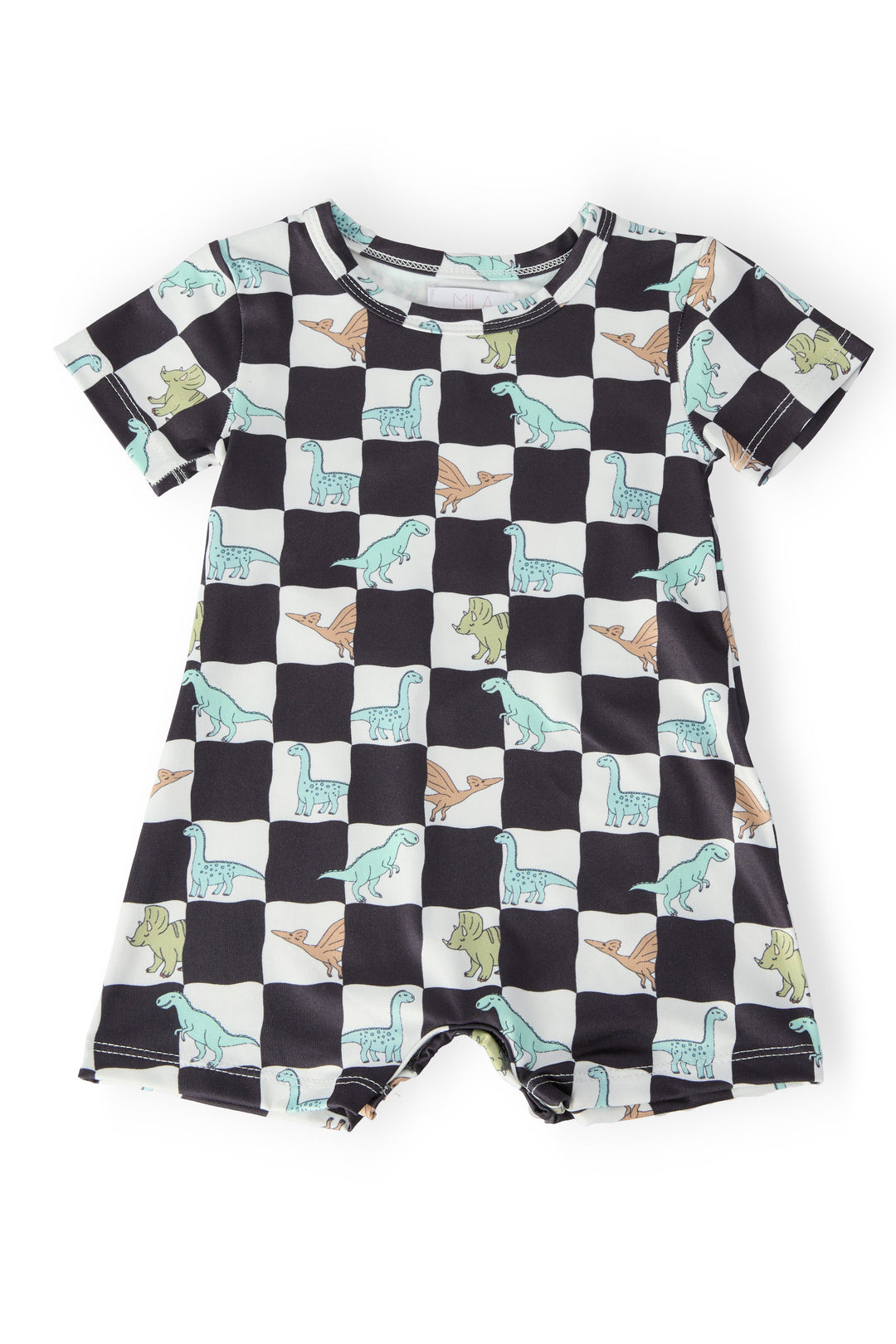 Dino Checkers S/S Shorty One-Piece