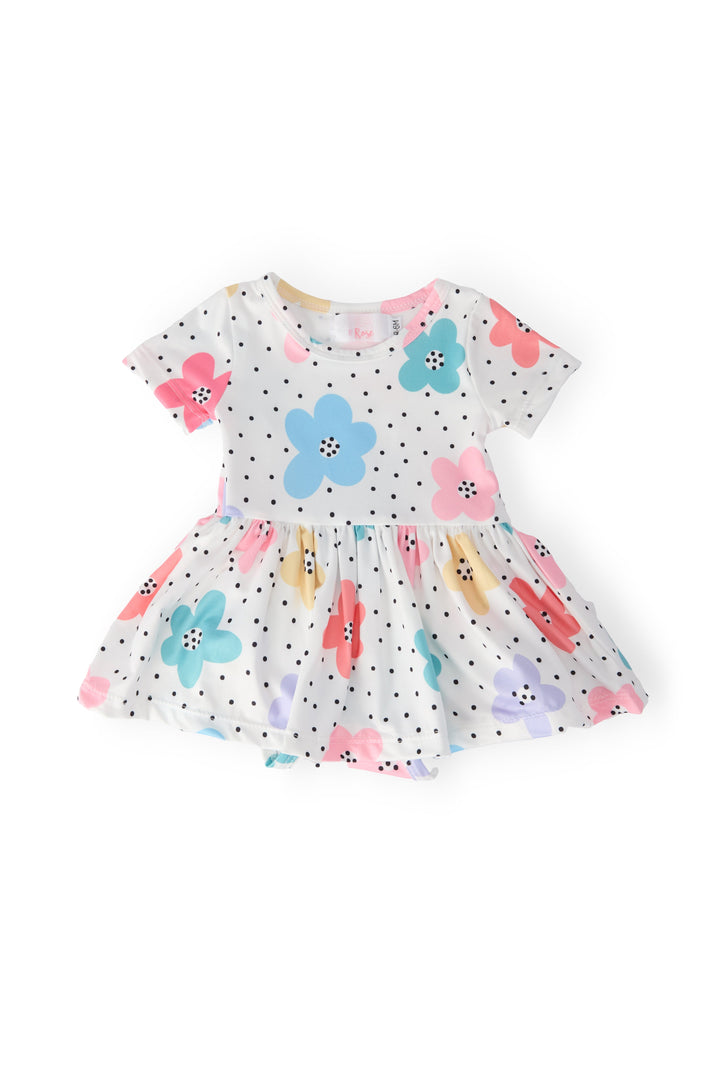 Dots &amp; Daisies S/S Twirl Bodysuit