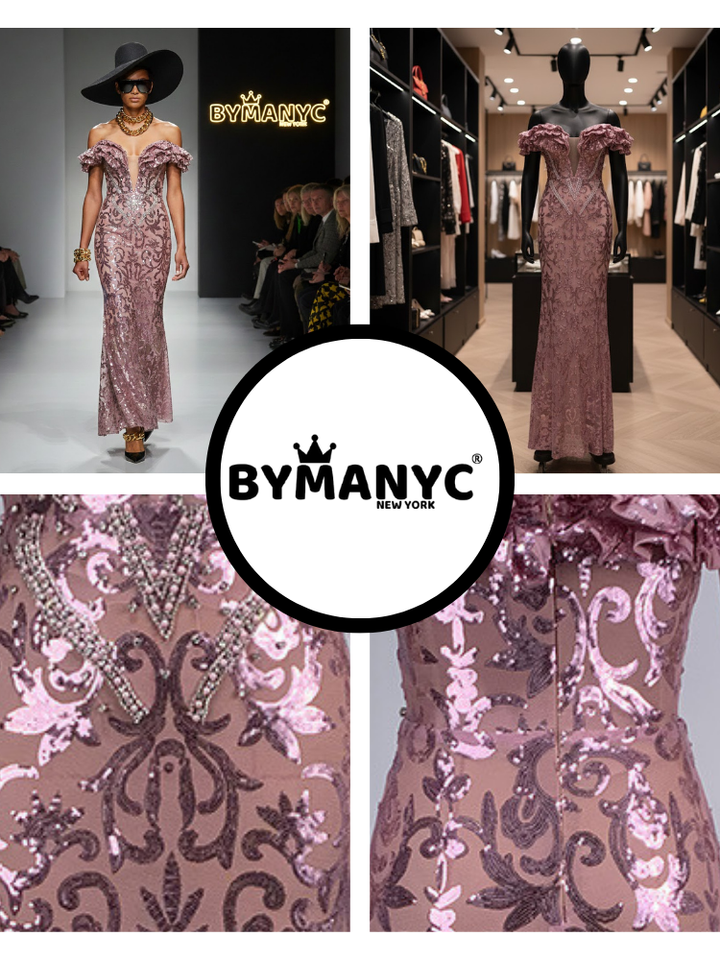 Dusty Rose Orchid Gown • FIFTH AVE New Collection BYMANYC ® New York