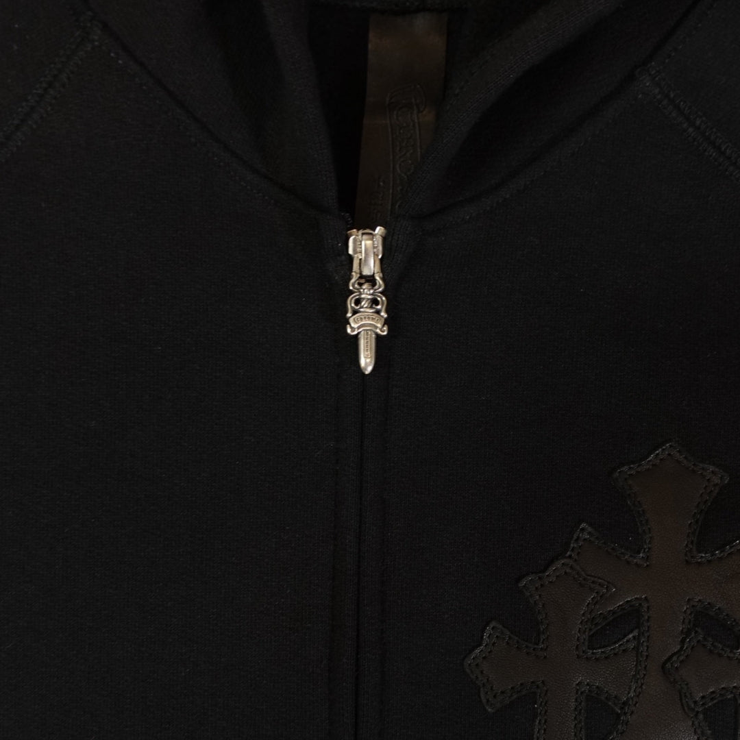 Chrome Hearts Paper Jam Zip Up Hoodie in Black