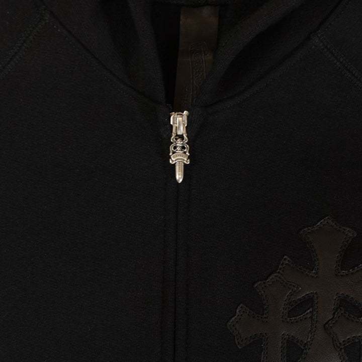 Chrome Hearts Paper Jam Zip Up Hoodie in Black