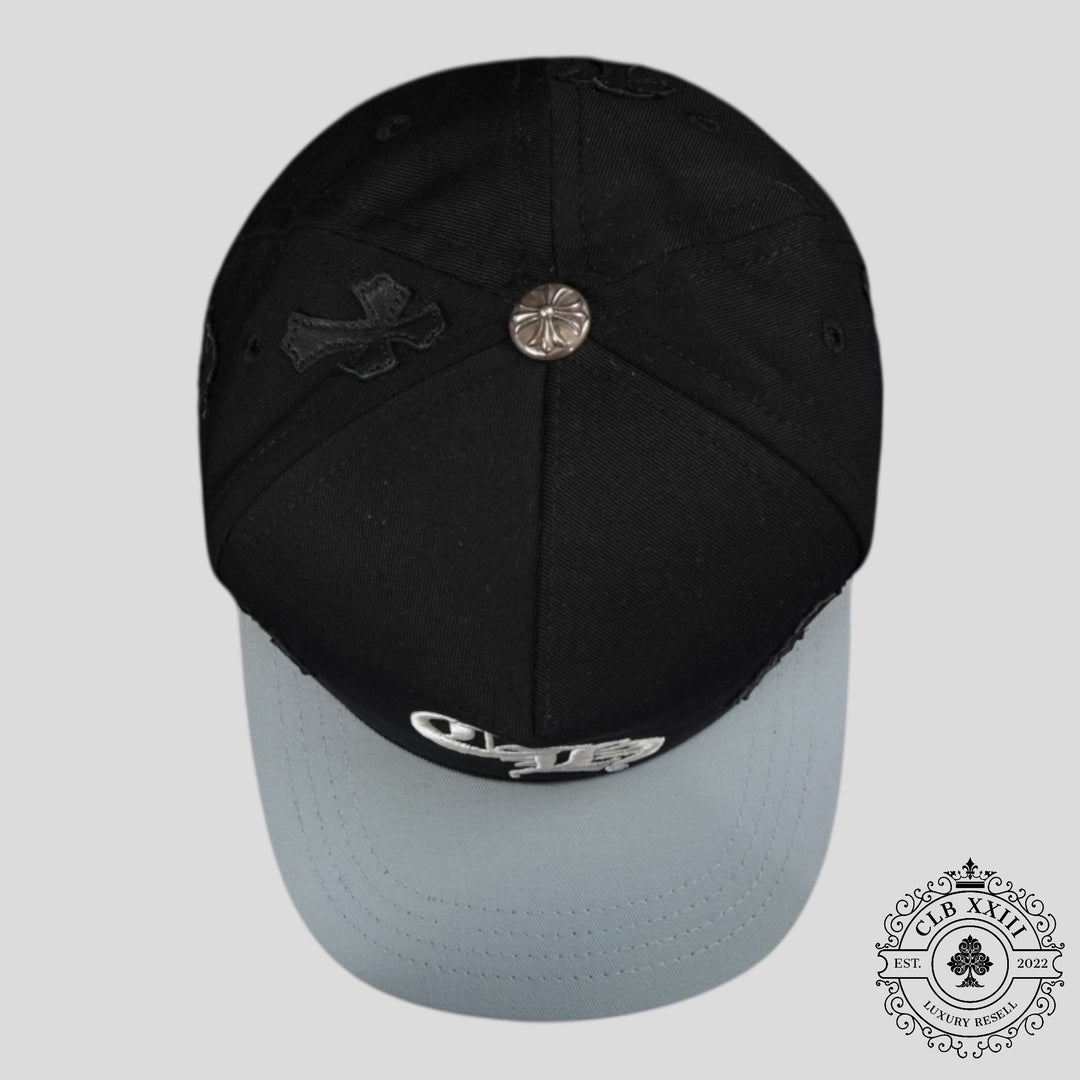 Chrome Hearts Cross Patch Hat in Black/Grey
