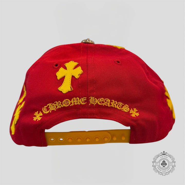Chrome Hearts Cross Patch Hat in Red / Yellow