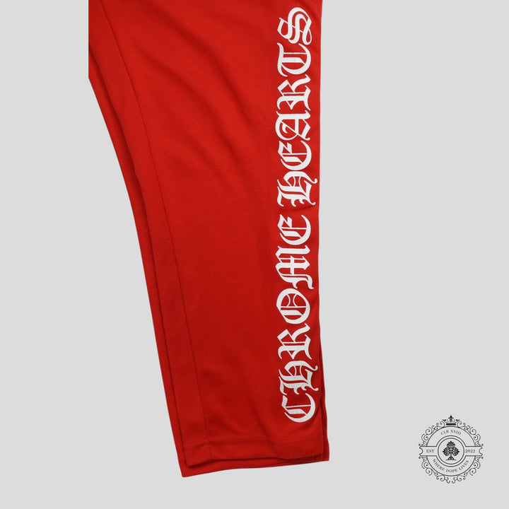 Chrome Hearts Snap Up Track Pants in Red