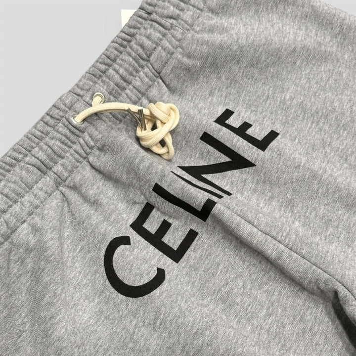 Celine Logo Sweatpants in Grey
