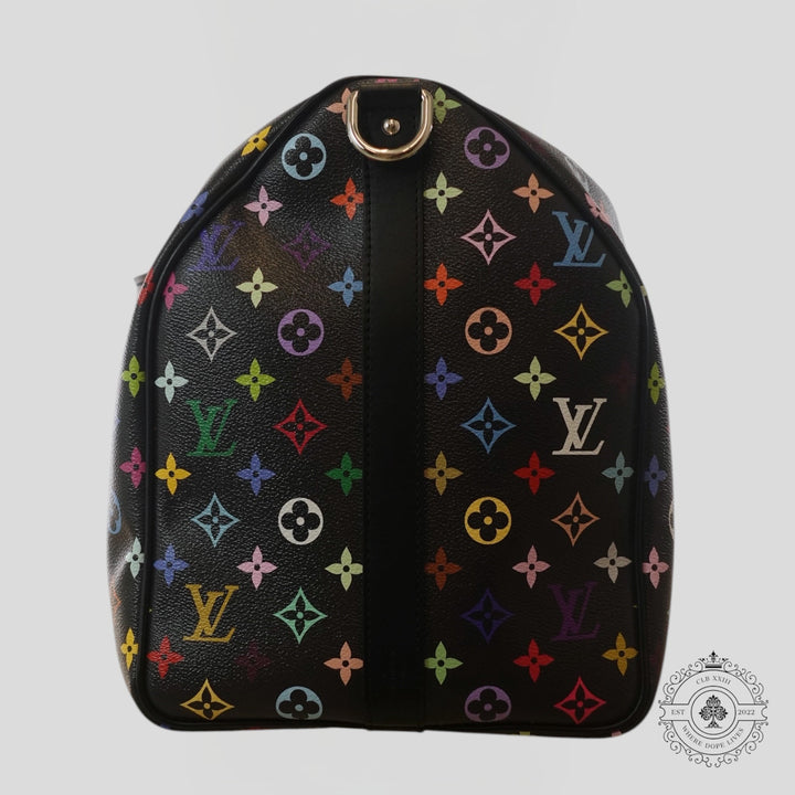 Louis Vuitton x Takashi Murakami Keepall Bandouliere 50 in Black