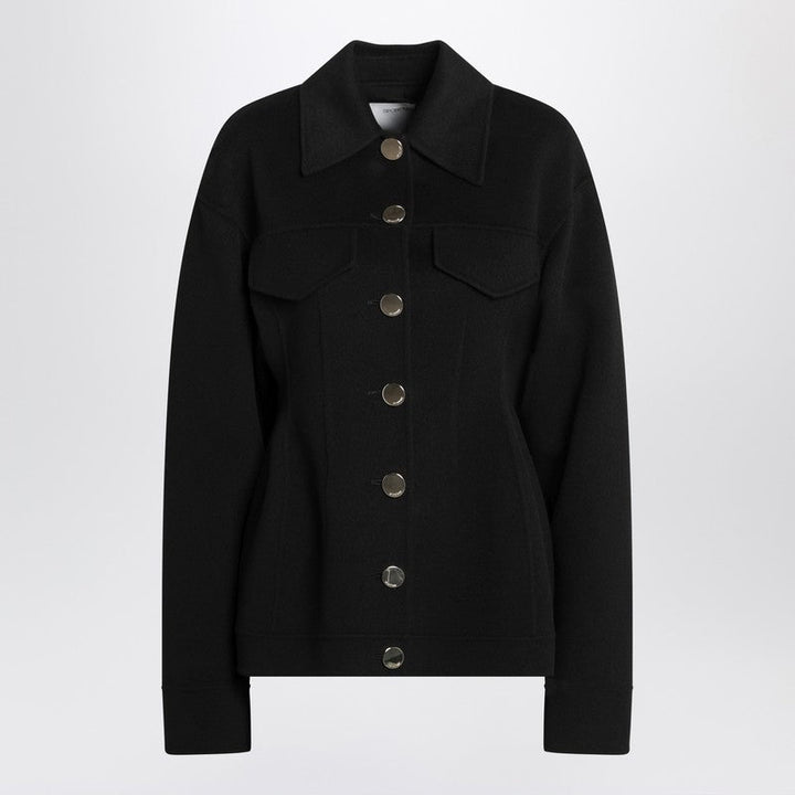 Sportmax Single-Breasted Black Wool Jacket Women