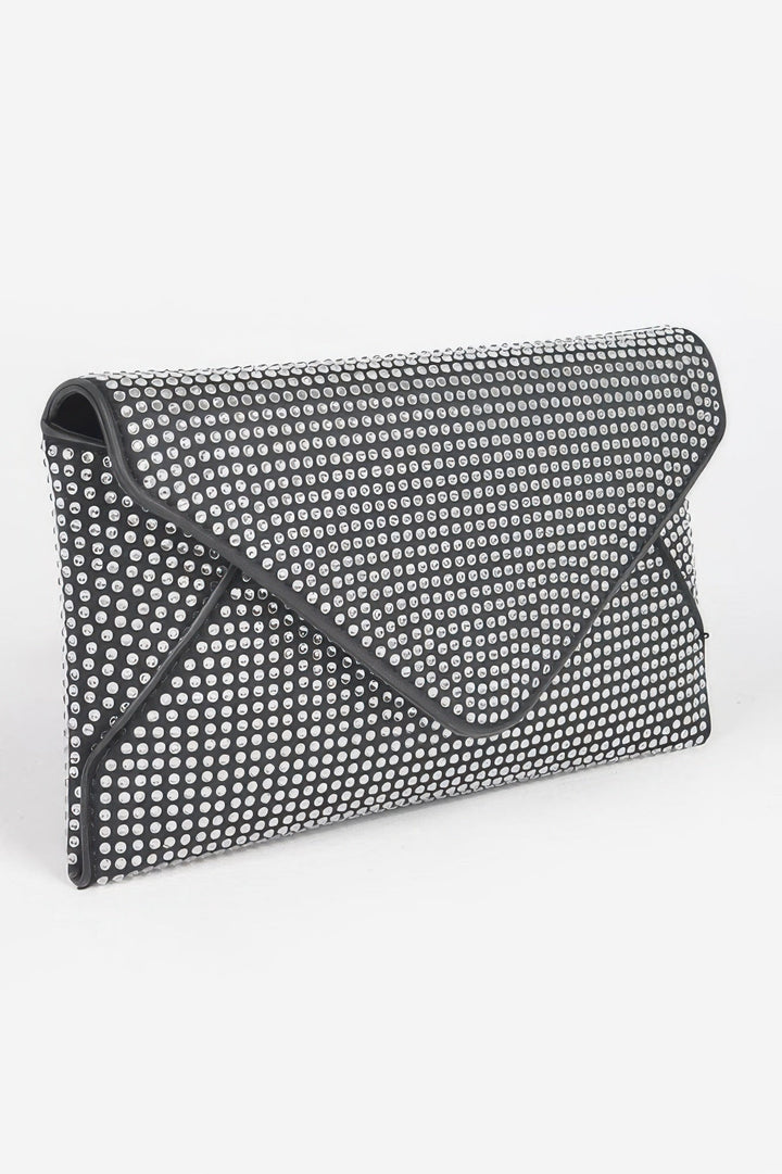 ELEGANT BAG HUDSON Hot Fix Rhinestones Envelope Clutch – BYMANYC ® New York